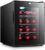 12 Bottle Wine Cooler Refrigerator – White Red Wine Fridge Chiller Countertop Wine Cooler – Freestanding Compact Mini Wine Fridge 12 Bottle w/Digital Control, Stainless Steel Door