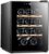 12 Bottle Wine Cooler Refrigerator – White Red Wine Fridge Chiller Countertop Wine Cooler – Freestanding Compact Mini Wine Fridge 12 Bottle w/Digital Control, Stainless Steel Door