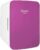 Cooluli 10L Mini Fridge for Bedroom – Car, Office Desk & College Dorm Room – 12v Portable Cooler & Warmer for Food, Drinks, Skincare, Beauty & Makeup – AC/DC Small Refrigerator with Glass Front, Pink