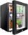 SHKI Wine Cooler 40L Small Refrigerator One Door Tea Mask Preservation Freezer Cabinet with Transparent Glass Door