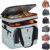 Maelstrom Collapsible Soft Sided Cooler – 60 Cans Extra Large Lunch Cooler Bag Insulated Leakproof Camping Cooler, Portable for Grocery Shopping, Camping, Tailgating and Road Trips，Grey