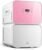 22L Mini Small Refrigerator Small Car Refrigerator Household Refrigerator Beer Refrigerator Dormitory Single Refrigerator (Color : Pink, Size : 28.5 * 35.5 * 42cm)