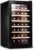 28 Bottle Wine Cooler Refrigerator – White/Red Wine Fridge Chiller Countertop Wine Cooler – Freestanding Compact Mini Wine Fridge 28 Bottles w/Digital Control, Glass Door