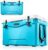 35 Quart Portable Cooler Box – Lightweight Heavy-Duty Travel Ice Cooler with 2-Way Handles, Drain – 5 Days Ice Retention, Holds 63 12-Ounce Cans & 2-Liter Bottles – SereneLife SLCB35BL (Blue)