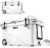 45 Quart Portable Cooler Box – Lightweight Heavy-Duty Travel Ice Cooler with Wheels, 2-Way Handles, Drain – 5 Days Ice Retention, Holds 63 12-Ounce Cans & 2-Liter Bottles – SereneLife SLCB45 (White)