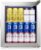 Advanics Frost Free Beverage Cooler Refrigerator, 60 Can Mini Drink Fridge with Glass Door & Stainless Steel Trimed, Blue LED Light