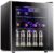 Antarctic Star 1.6cu.ft Wine Cooler/Cabinet Beverage Refrigerator Small Mini Red & White Wine Cellar Beer Soda Clear Front Glass Door Counter Top Bar Fridge Quiet Operation Compressor Adjust Temperature Freestanding Black
