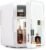 AstroAI Mini Fridge 6 Liter/8 Can Skincare Fridge 110V AC/12V DC Thermoelectric Portable Beauty Fridge for Beverage, Cosmetics, Bedroom, ETL Listed (Mirror & Light)