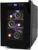 BLACK+DECKER 6 Bottle Wine Fridge, Thermoelectric Small Wine Cooler, Mini Wine Fridge with Triple Pane Clear Glass Door, BD60016