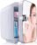Beauty Mini Fridge 4 Liter AC/DC Portable Mirrored Beauty Makeup Skincare Mini Refrigerator Skins Thermoelectric Cooler and Warmer for Skincare, Bedroom，Dorm, Office,Car and Travel (Mirror Design)