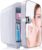 Beauty Mini Fridge 4 Liter AC/DC Portable Mirrored Beauty Makeup Skincare Mini Refrigerator Skins Thermoelectric Cooler and Warmer for Skincare, Bedroom,Dorm, Office,Car and Travel (Mirror Design)