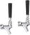 Bev Rite Beer Faucet and 4-Inch Shank Kit with Black Handle (2 Pack)