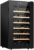 Beverage Refrigerator Wine and Beverage Wine Cooler Mini Fridge Glass Can Cooler Counter Top Bar Fridge Quiet Operation Compressor for Office Or Bar 28 Bottles (Beech Wood Frame +28 Bottles)