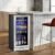 CHEFJOY 15 Inch Beverage Cooler Refrigerator, 100 Can Built-in Freestanding Beverage Fridge w/Adjustable Temp Shelf, Quiet Operation, Lock, Compressor Circulation Cooling, Wine Cellar for Soda, Beer
