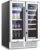 COSTWAY 24 Inch Wine and Beverage Refrigerator Cooler, 19 Bottles and 57 Cans Dual Zone Beverage Fridge Cellar with Memory Temperature Control, 2 Safety Lock, LED Light, Built-In or Freestanding 2-in-1 Wine Cooler for Home Kitchen
