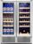 Caroliner 24 Inch Dual Zone Wine Fridge & Beverage Cooler Refrigerator Under Counter, 18 Bottles & 57 Cans Freestanding or Built-in Bar Fridge for Beer Soda Drink, 2-in-1 Wine Cellar w/Separate Temp Control, Lockable Glass Door, LED Lights, Quiet Operation