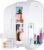 Cegsin Mini Fridge for Bedroom, 7 Liter AC/DC Portable Beauty Fridge Thermoelectric Cooler and Warmer, Quiet Compact Fridge For Skincare, Beverage, Food, Cosmetics, Home, Office and Car (White)