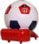 Coca-Cola Soccer Ball Mini Fridge, 5 Can Beverage Cooler with Hidden Opening, White Red Black, Unique Accessory for Den, Games Room, Man-Cave, Dorm, for Dad, Sports Fans, Students