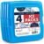 Cool Coolers by Fit + Fresh, Reusable & Long-Lasting Slim Ice Packs, Perfect Addition to Your Lunch Box, Camping Accessories, Insulated Lunch Bag, Beach Cooler Backpack & More, 4PK, Blue