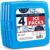 Cool Coolers by Fit + Fresh, Reusable & Long-Lasting Slim Ice Packs, Perfect Addition to Your Lunch Box, Camping Accessories, Insulated Lunch Bag, Beach Cooler Backpack & More, 4PK, Blue