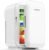 Exqulife Mini Fridge for Bedroom,8L AC/DC Thermometric Cool and Warm Small Refrigerator,Personal Portable Skincare Fridge for Office,Car,Dorm,Foods,Beverage,Skin Care,Breast Milk,25dB,White