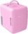 FRIGIDAIRE Mini Portable Compact Personal Fridge Cools & Heats, 4 Liter Capacity Chills Six 12 oz Cans, 100% Freon-Free & Eco Friendly, Includes Plugs for Home Outlet & 12V Car Charger – Pink