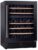 Freestanding Wine Cellar Wine Refrigerator – Highly Reversible Effecient Magnum 46 Bottle dual Zone Wine Cellar in Stainless Steel and Glass Door with Six Pull Out Shelves.