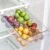 Fridge Drawer Organizer, Mini Refrigerator Drawers Storage Box, Pull Out Refrigerator Storage Drawers for Food, Drinks, Fit for Fridge Shelf Under 0.6″ (4-Grid) Dividers are Removable