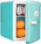 HCALORY 6L Mini Fridge, 12V Portable Cooler & Warmer for Food Fruit Drinks Skincare Beauty & Makeup, Blue