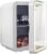HCALORY Beauty Fridge with Mirror Door, 12V Portable Cooler and Warmer AC/DC, 8L Mini Refrigerator for Skincare Beauty & Makeup, Food, Drinks, Office Home and Car Travel (White)