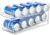 Hanobe Soda Can Organizer for Refrigerator 2-Layer Auto Scrolling Water Bottle Organizer Bins with Handle Plastic Drink Freezer Organizer for Fridge Kitchen Pantry Countertop Beverage Can Holder