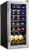 Ivation 18 Bottle Compressor Wine Cooler Refrigerator w/Lock | Large Freestanding Wine Cellar For Red, White, Champagne or Sparkling Wine | 41f-64f Digital Temperature Control Fridge Stainless Steel