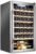 Ivation 34 Bottle Compressor Wine Cooler Refrigerator w/Lock | Large Freestanding Wine Cellar For Red, White, Champagne or Sparkling Wine | 41f-64f Digital Temperature Control Fridge Stainless Steel
