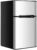 KOTEK 3.2 Cu Ft Compact Refrigerator, Mini Freezer Cooler Fridge w/2 Reversible Door, Removable Glass Shelves, Apartment Size Refrigerator with Freezer for Home, Office, Dorm (Grey)