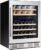 Kalamera 45 Bottle Dual Zone 24” Built-in or Freestanding wine cooler/refrigerator with Stainless Steel