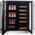 Koolatron Dual Zone Wine Fridge and Wine Cooler, 56 cans & 18 bottles (24 Inch), Built-In or Freestanding Compressor Under Counter Wine Refrigerator, Independent Temperature Control with French Doors