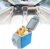 Ladieshow Mini Fridge Freezer, Car Refrigerator 7.5L Capacity Mini Portable Food Grade Thickened Inner Liner Low Noise Electri for Driving, Travel, Fishing, Outdoor