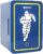 Michelin Portable 6 Can Mini Fridge with LED Lighted Door, 6 L (6.3 qt) capacity, Blue, AC/DC Compact Refrigerator, Travel Cooler for home, office, dorm, garage, workshop, RV, truck, car