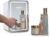 Mini Cosmetic Fridge with LED Lighted Makeup Mirror, 6L Compact Refrigerator for Skincare, Beauty Serums, Face Masks, Portable Design with Handle for Home, Travel, Dorm, Office