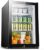Mini Fridge Drinks Cooler Beverage Refrigerator with Lock Fridge Bar Wine Cabinet Froster and Beer Soda Refrigerator Clear Front Glass Door, 90L Capacity 4 Floors, Black