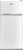 Moccha 3.4cu ft. Compact Refrigerator, Fridge Freezer w/Double Doors, 7 Levels Thermostat, Quiet Mini Fridge for Kitchen, Dorm, Apartment, Bar, Office (White)