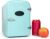 Nostalgia RF6RRAQ Retro 6-Can Personal Cooling and Heating Mini Refrigerator with Carry Handle for Home Office, Car, Boat or Dorm Room-Includes AC/DC Power Cords, Aqua