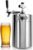 Nutrichef PKBRTP299 Homebrew Beer Dispenser-128 oz. Double Wall Mini Keg with Cap Spear, Metal Tap CO2 Aluminum Regulator System, One Size, Stainless