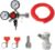 PERA Home Brewing Kit Include CO2 Regulator, 5ft Red Gas Line,Ball Lock Gas Disconnect, 5/16 Swivel Nut, Worm Clamps for Beer Keg Kegging