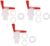 Pack of 3 Plastic Filling Bins Cones Reusable Beer Bucket Tap for Beer, Wine or Soda Homebrewing (Red)