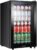 Phiestina Beverage Refrigerator, Freestanding Beer Fridge Holds 100 Cans, Small Beverage Cooler with Glass Door, Digital Temperature Control and Interior Lighting for Home Bar