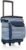 Picnic Time Insulated Portable Rolling Cooler on Wheels, Navy/White Stripe