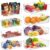 Pitmoly Set of 8 Kitchen Organizers and Storage, Stackable Fridge Pantry Drawers Organizer with Handles, Clear Plastic Refrigerator Cabinet Cupboard Containers for Food Drinks Vegetables Fruits
