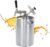 Pressurized Beer Keg, 5L Stainless Steel Home Brewing Mini Beer Keg Spear Dispenser Tap 2 Class Pressure Gauge Mini Dispenser Kegerator Kit