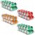 Puricon [4 Pack] Can Organizer for Refrigerator, Soda Can Drink Holder Dispenser Bin Beverage Container Stackable for Fridge, Freezer, Pantry -Clear